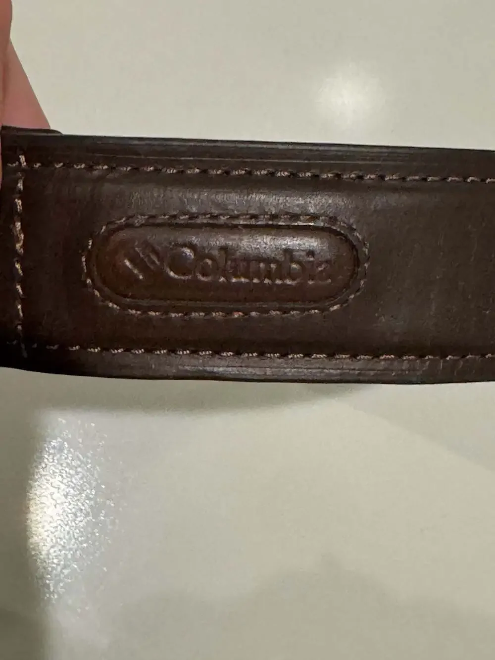 Columbia Men's Brown Genuine Leather Belt Size M 34-36